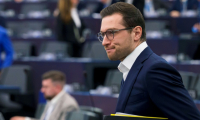 Le président du RN, Jordan Bardella, au Parlement européen, le 9 juillet 2025, à Strasbourg (Bas-Rhin) ( AFP / Jean-Christophe VERHAEGEN )