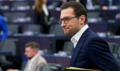 Le président du RN, Jordan Bardella, au Parlement européen, le 9 juillet 2025, à Strasbourg (Bas-Rhin) ( AFP / Jean-Christophe VERHAEGEN )