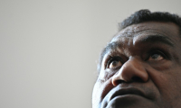 Christian Tein, leader indépendantiste kanak et chef de la CCAT (Cellule de Coordination des Actions de Terrain), à Montpellier le 18 juin 2025 ( AFP / GABRIEL BOUYS )