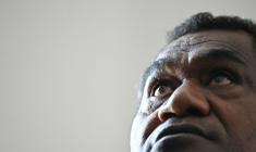 Christian Tein, leader indépendantiste kanak et chef de la CCAT (Cellule de Coordination des Actions de Terrain), à Montpellier le 18 juin 2025 ( AFP / GABRIEL BOUYS )