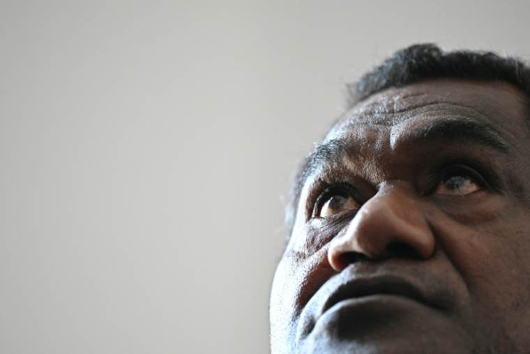 Christian Tein, leader indépendantiste kanak et chef de la CCAT (Cellule de Coordination des Actions de Terrain), à Montpellier le 18 juin 2025 ( AFP / GABRIEL BOUYS )
