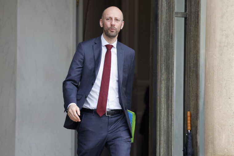 Stanislas Guerini à Paris, le 3 avril 2024. ( AFP / LUDOVIC MARIN )