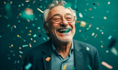 (Crédits photo : Adobe Stock - Homme qui se réjouit de passer les fêtes en famille dans la bonne humeur)