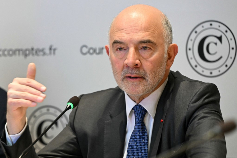 Pierre Moscovici à Paris, le 8 avril 2025. ( AFP / BERTRAND GUAY )