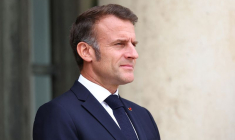 Le président français Macron au palais de l'Élysée à Paris