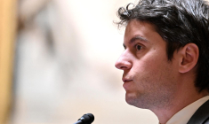 Gabriel Attal à Paris le 31 janvier 2024. ( AFP / MIGUEL MEDINA )