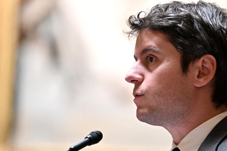 Gabriel Attal à Paris le 31 janvier 2024. ( AFP / MIGUEL MEDINA )