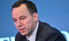 Scott Strazik, PDG de GE Vernova, le 17 avril 2024, à Washington DC ( AFP / MANDEL NGAN )