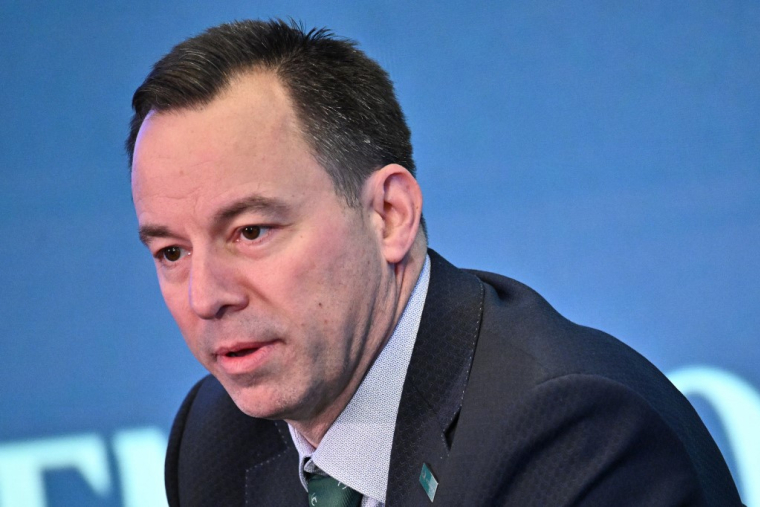 Scott Strazik, PDG de GE Vernova, le 17 avril 2024, à Washington DC ( AFP / MANDEL NGAN )