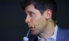 Le PDG d'OpenAI, Sam Altman, lors d'une conférence de presse, pour annoncer des partenariats sur les services d'IA, à Séoul