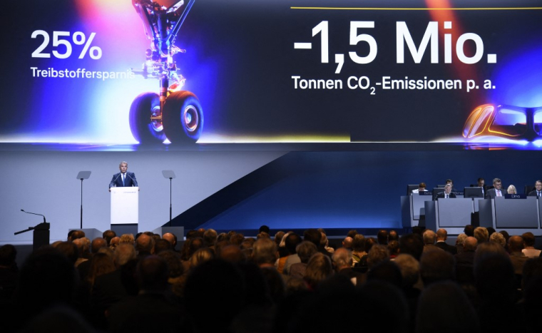 L'assemblée générale des actionnaires de Lufthansa, à Bonn, en Allemagne, le 7 mai 2019. ( AFP / INA FASSBENDER )