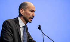 Le PDG de la fondation Ethos, Vincent Kaufmann, à Zurich, en Suisse, le 4 avril 2023. ( AFP / FABRICE COFFRINI )