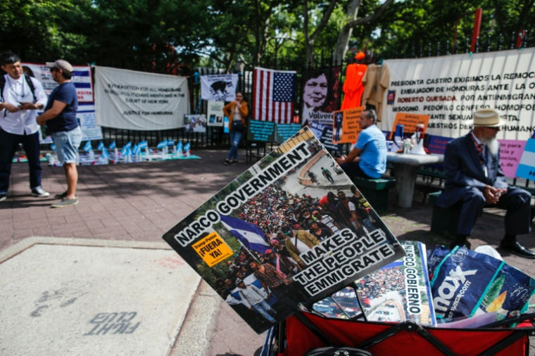 Devant le tribunal fédéral de Manhattan le 26 juin 2024 ( AFP / Kena Betancur )