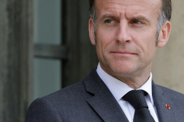 Le président Emmanuel Macron, le 24 mars 2026 à l'Elysée, à Paris ( AFP / Ludovic MARIN )