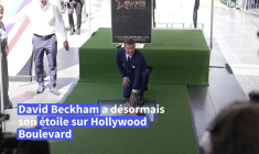 David Beckham inaugure son étoile à Hollywood