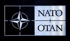 Le logo de l'Otan au siège de l'Alliance à Bruxelles