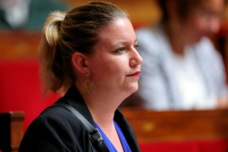 La présidente des députés LFI, Mathilde Panot, à l'Assemblée nationale, le 8 avril 2025 à Paris ( AFP / Thomas SAMSON )