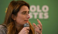 La secrétaire nationale des Ecologistes Marine Tondelier le 19 janvier 2026, à Paris ( AFP / Blanca CRUZ )