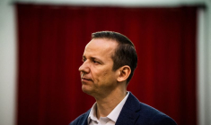 Laszlo Toroczkai, chef du parti politique d'extrême droite Our Homeland (Notre patrie)