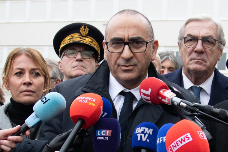 Laurent Nunez à Dijon, le 15 décembre 2025. ( AFP / TIMOTHEE PIRON )