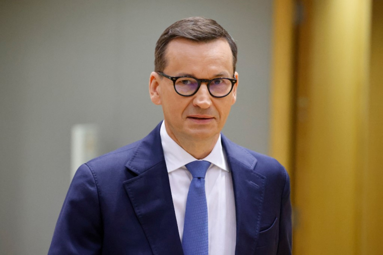 Mateusz Morawiecki à Bruxelles, en Belgique, le 29 juin 2023. ( AFP / LUDOVIC MARIN )