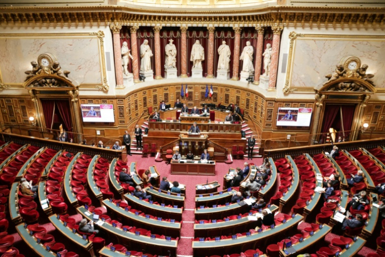 Le Sénat le 13 avril 2026, à Paris ( AFP / Ludovic MARIN )