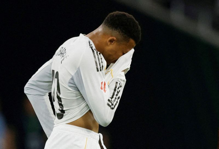 Kylian Mbappe lors d'un match avec le Real Madrid