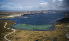 Vue aérienne des îles Malouines le 7 octobre 2019. ( AFP / Pablo PORCIUNCULA )