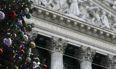 Vue extérieure de la Bourse de New York, le 5 décembre 2025 ( AFP / ANGELA WEISS )