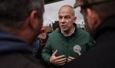 Arnauds Rousseau à Nitry, le 25 janvier 2024. ( AFP / ARNAUD FINISTRE )