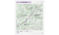 Carte de l'étape 18 du Tour de France le 24 juillet entre Vif et Courchevel ( AFP / Hervé BOUILLY )