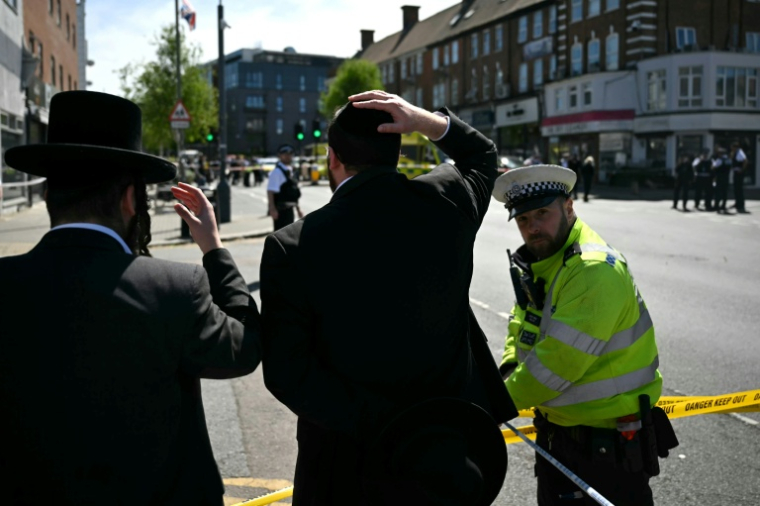 Dans le quartier londonien de Golders Green, le 29 avril 2026 ( AFP / JUSTIN TALLIS )