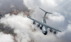 Un A400M de la Luftwaffe, produit par Airbus. (Crédits: Airbus - P.PIGEYRE/MASTERFILMS)