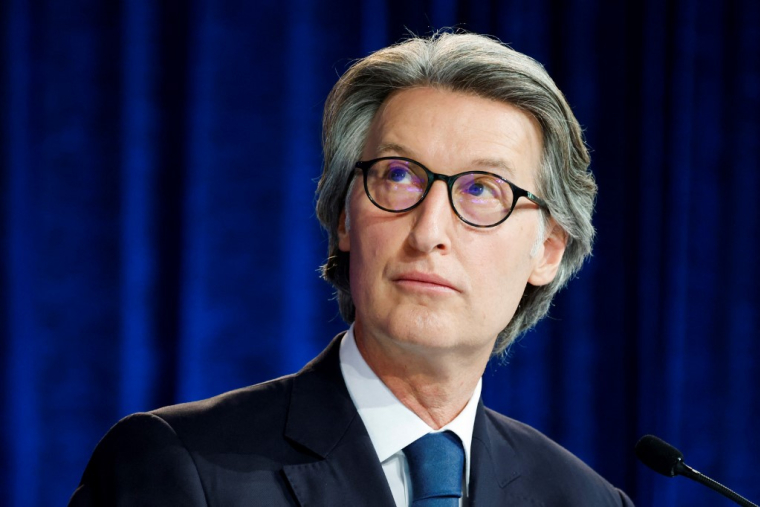 Jean-Charles Decaux, président du Conseil de surveillance d'Eurazeo, en mai 2024, à Paris ( AFP / LUDOVIC MARIN )