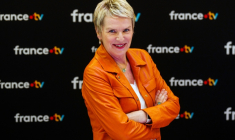 La journaliste Élise Lucet à Paris le 8 juiller 2025 ( AFP / DIMITAR DILKOFF )