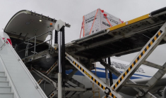 Roissy: les pandas Huan Huan et Yuan Zi dans l'avion pour s'envoler vers leur Chine natale