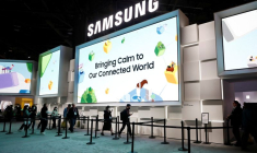 Le stand de Samsung Electronics lors du CES 2023, un salon annuel de l'électronique grand public, à Las Vegas