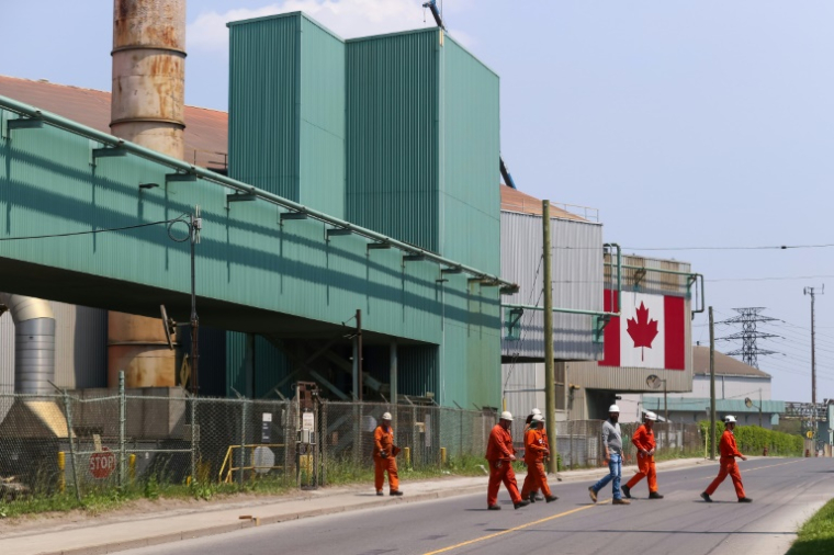 L'usine sidérurgique d'ArcelorMittal située à Hamilton (Ontario) au Canada, le 4 juin 2025 ( AFP / Cole Burston )