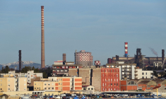 L'acierie ex-Ilva à Tarente, en Italie, le 8 novembre 2019. ( AFP / ANDREAS SOLARO )