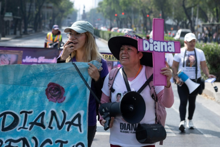 Manifestation contre les violences faites aux femmes à Mexico, le 25 novembre 2025 ( AFP / Franyeli Garcia )