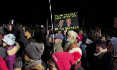 Rassemblement démocrate près du Capitole avant le discours de Trump
