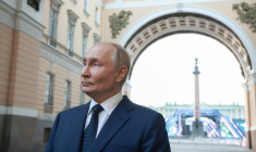 Vladimir Poutine à Saint-Pétersbourg, en Russie, le 12 septembre 2024. ( POOL / VYACHESLAV PROKOFYEV )