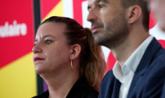 Conférence de presse de l'alliance Nouveau Front Populaire pour des élections législatives anticipées