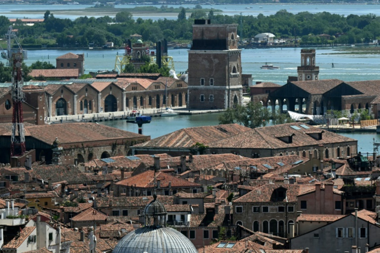 Vue de l'Arsenal, avant le mariage du fondateur d'Amazon Jeff Bezos avec Lauren Sanchez, le 27 juin 2025 à Venise ( AFP / Stefano Rellandini )