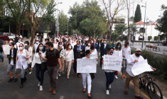 MANIFESTATION AU MEXIQUE APRÈS L'ASSASSINAT D'UN HOMME D'AFFAIRES FRANÇAIS