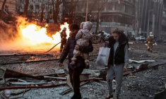 Tir de missile russe sur Kyiv