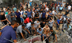 La suite d'une frappe israélienne à Gaza