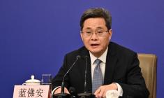 Le ministre chinois des Finances, Lan Fo'an, à Beijing, le 6 mars 2025 ( AFP / PEDRO PARDO )