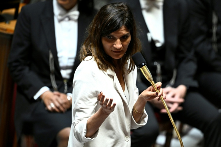 La ministre française déléguée aux Armées, Alice Rufo à l'Assemblée nationale à Paris le 7 avril 2026 ( AFP / JULIEN DE ROSA )