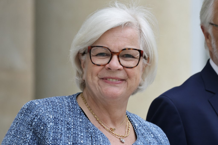 Catherine Vautrin à Paris, le 16 juillet 2025. ( AFP / LUDOVIC MARIN )